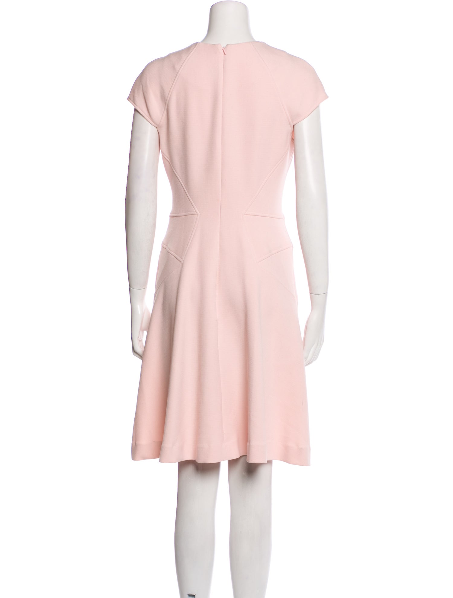 Lela Rose Crew Neck Knee-Length Dress